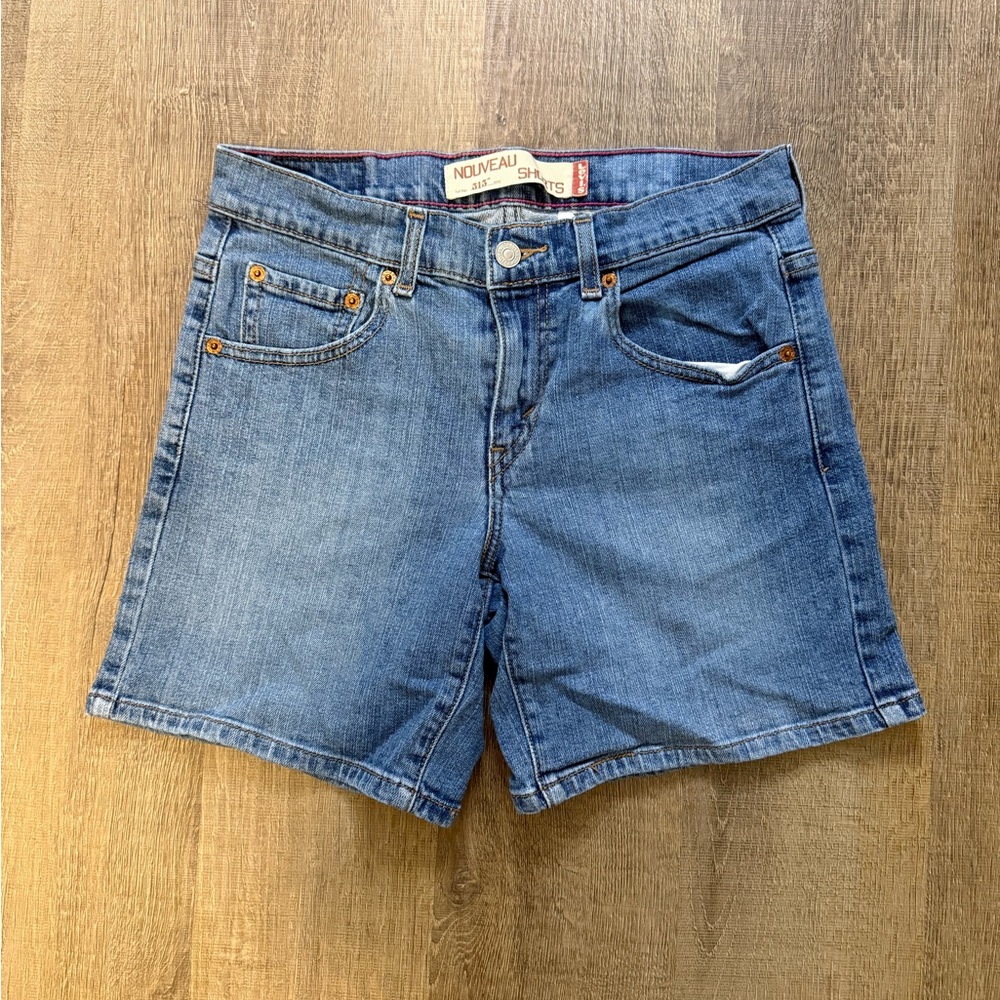 Levi’s Nouveau Shorts 515 Light Wash Denim Shorts Women’s Size 4 Stretch Y2K
